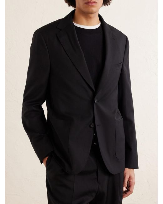 Officine Generale Black Arthus Wool Suit Jacket for men