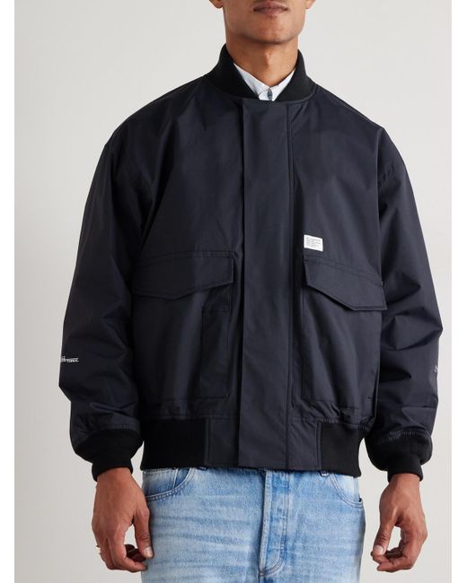 WTAPS Logo-Appliquéd Pertex Nylon-Taffeta Jacket in Blue for Men