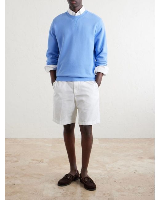 Sunspel Blue Cotton-Jersey Sweatshirt for men