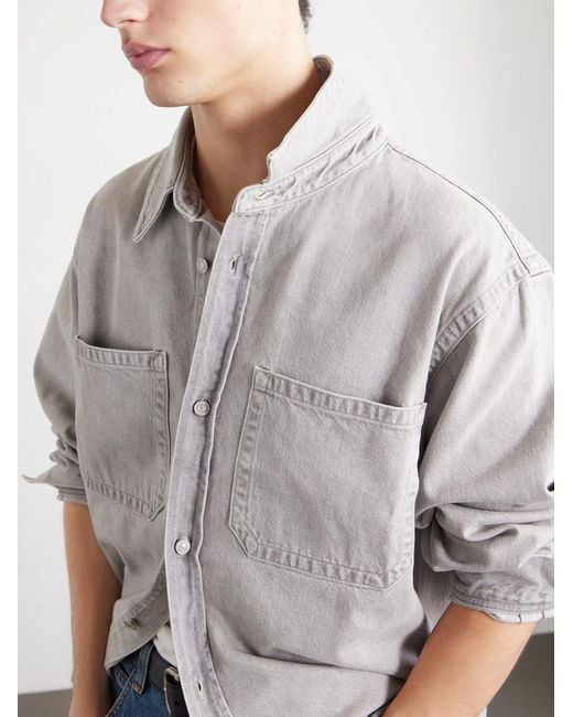 Agolde Gray Craven Denim Shirt for men