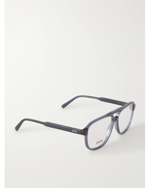 Dior Diorbotanicao A1I Aviator-Style Acetate Optical Glasses in Blue für Herren