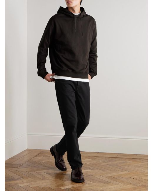 NN07 Black Tony 1923 Straight-Leg Garment-Dyed Organic Cotton-Blend Twill Trousers for men