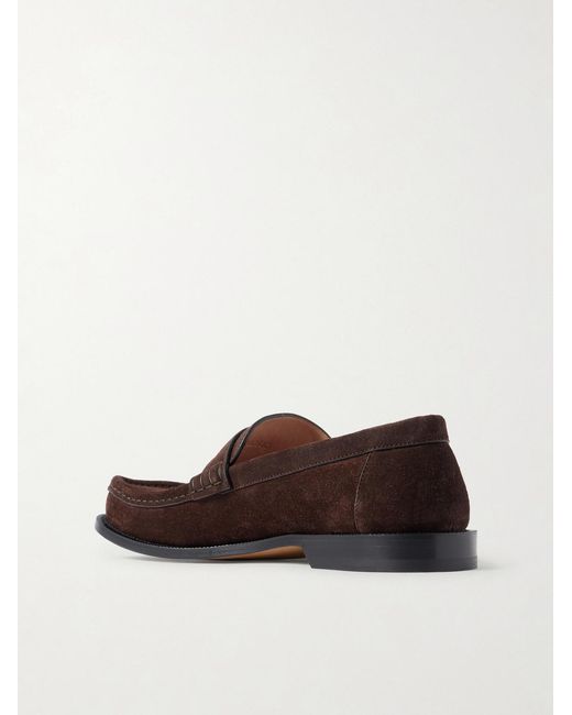 Loewe Brown Campo Suede Loafers for men