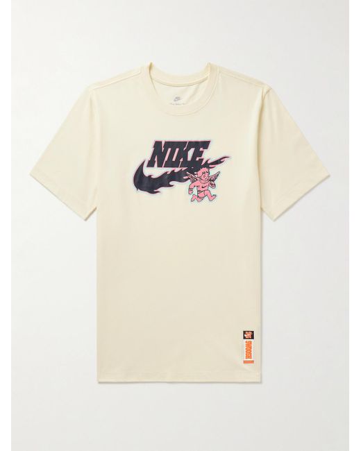 Nike Natural Sportswear Logo-print Cotton-jersey T-shirt for men