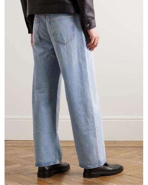 Agolde Blue Low Slung Baggy Wide-leg Distressed Jeans for men