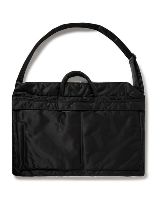 Porter-Yoshida and Co Black Tanker 2way Nylon Duffle Bag for men