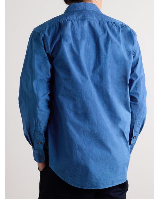 Camicia in chambray di cotone di Blue Blue Japan in Blue da Uomo