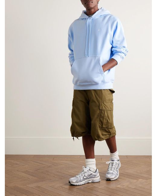 Nike Solo Swoosh Kapuzenjacke aus Jersey aus einer Baumwollmischung mit Logostickerei in Blue für Herren
