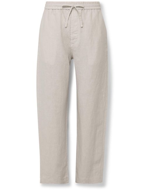 Rag & Bone Gray Bradford Straight-leg Linen Drawstring Trousers for men