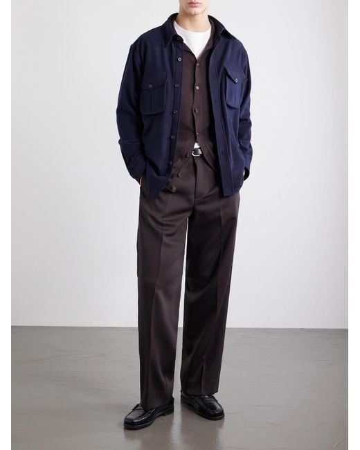 Caruso Black Silk And Cotton-Blend Cardigan for men