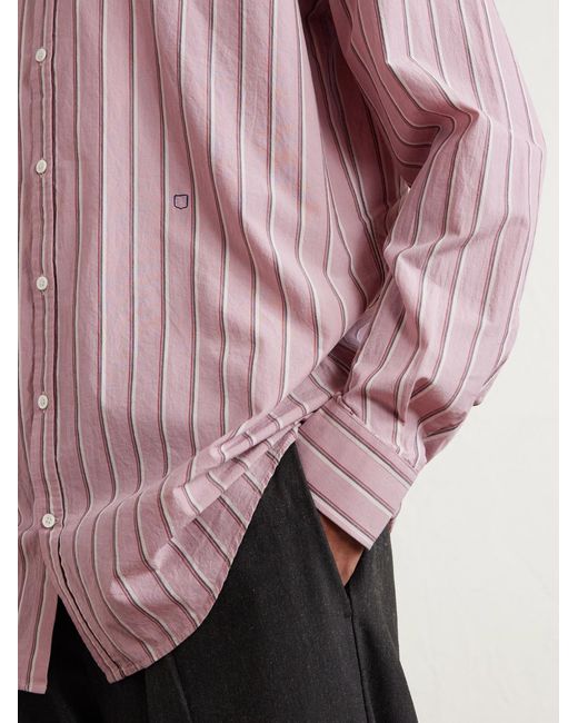 Massimo Alba Pink Genova Striped Cotton-poplin Shirt for men