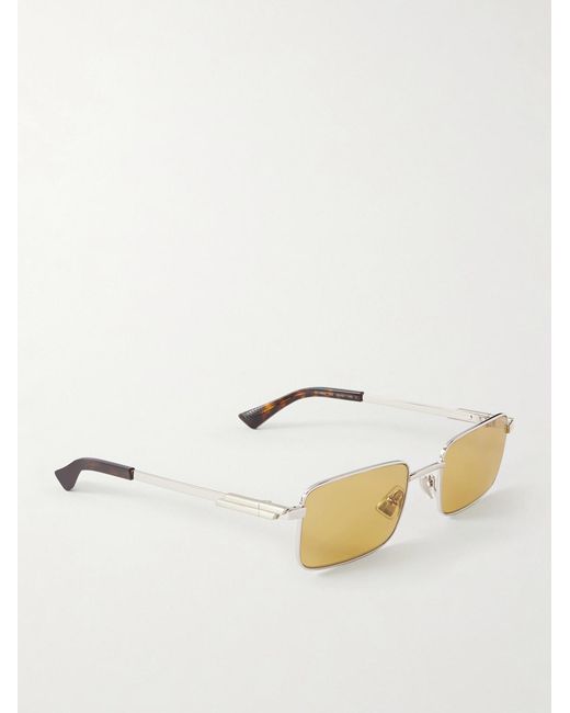 Bottega Veneta Natural Square-frame Silver-tone Metal Sunglasses for men