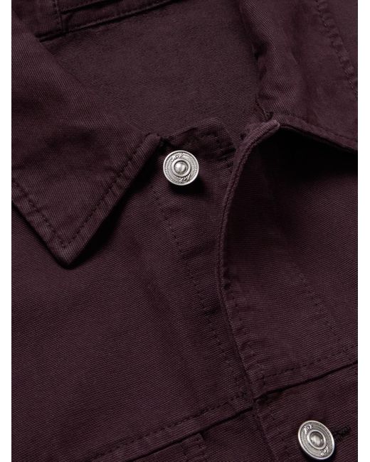 Mr P. Purple Organic Cotton-Canvas Chore Jacket for men