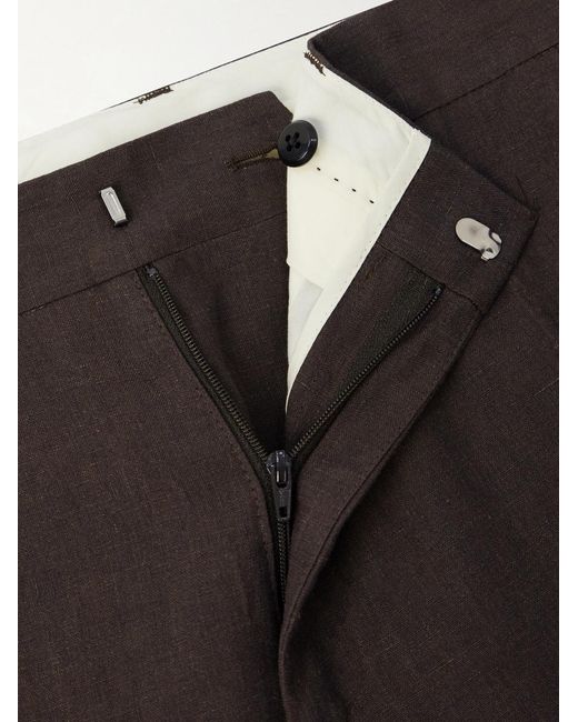 A Kind Of Guise Gray Linen Tailored Wide Trousers for men