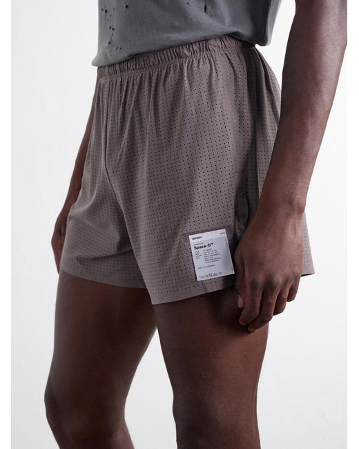 Satisfy Gray Straight-Leg Logo-AppliquÉD 5&Quot; Space‑O&Trade; Shorts for men