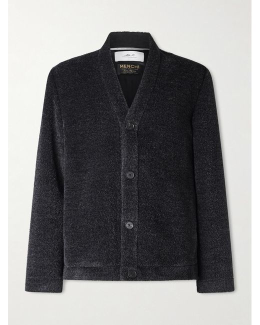 Mr P. Black Luxe Wool And Alpaca-Blend Jacket for men