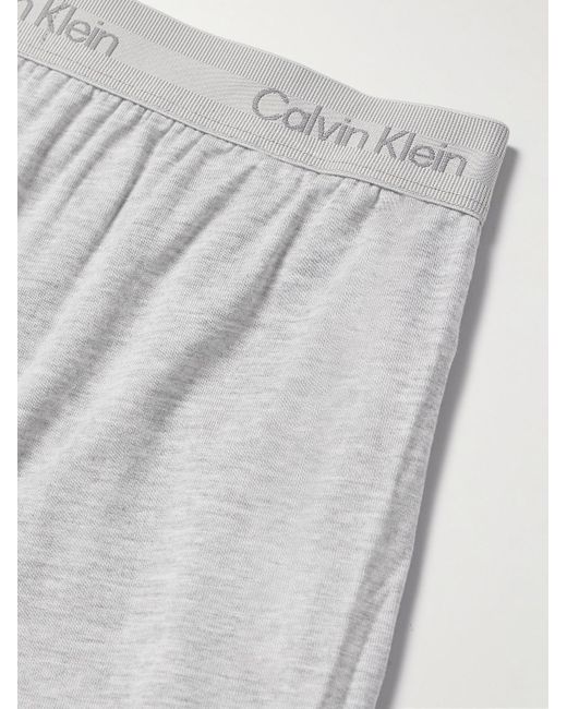 Calvin Klein White Wide-leg Stretch-modal Jersey Pyjama Shorts for men