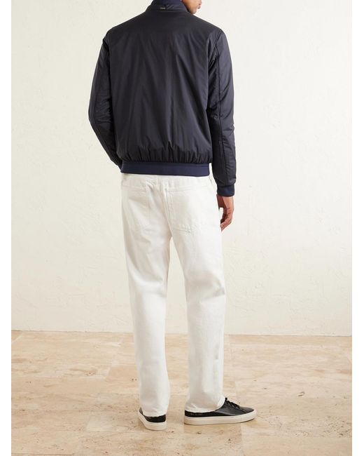 Herno Blue Padded Shell Bomber Jacket for men