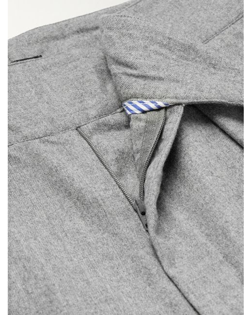 Rubinacci Manny gerade geschnittene Bundfaltenhose aus Wollflanell - Mann - Grau - IT 44 Grau IT 44 in Gray für Herren