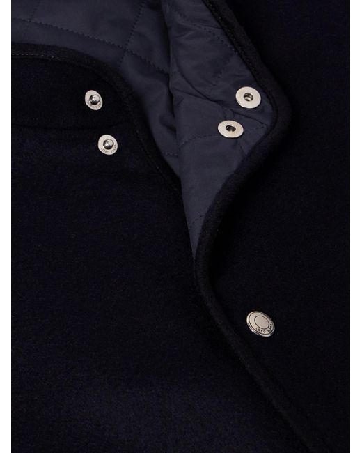 Loro Piana Sanjo wendbare Jacke aus Storm-System®-Kaschmir und gestepptem Wind Storm®-Material in Blue für Herren