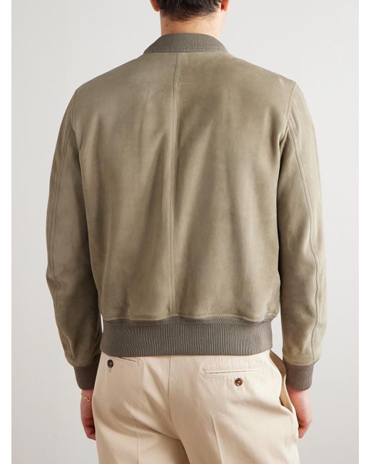Tom Ford Natural Suede Bomber Jacket for men
