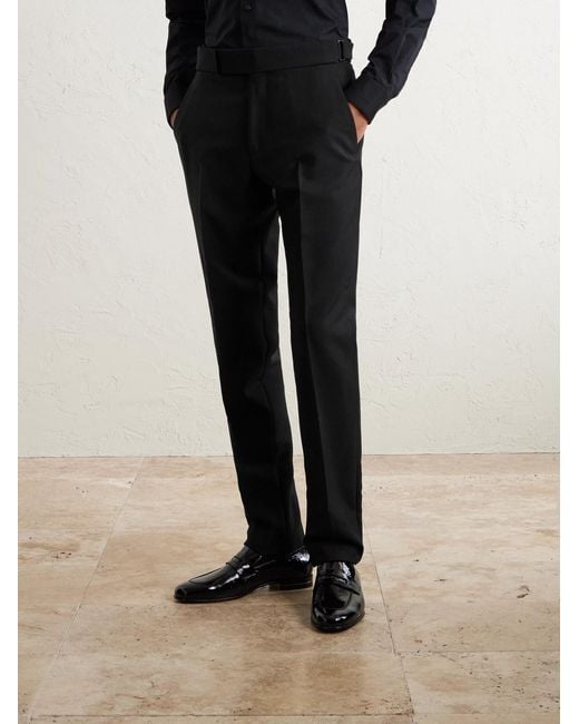 Tom Ford Black Atticus Straight-leg Wool And Mohair-blend Suit Trousers for men