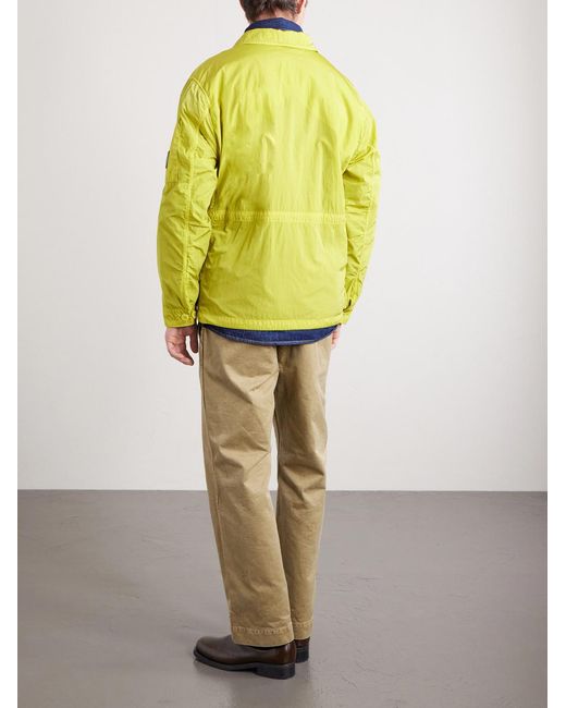 C P Company Yellow Garment-dyed Chrome-r Shell Field Jacket for men