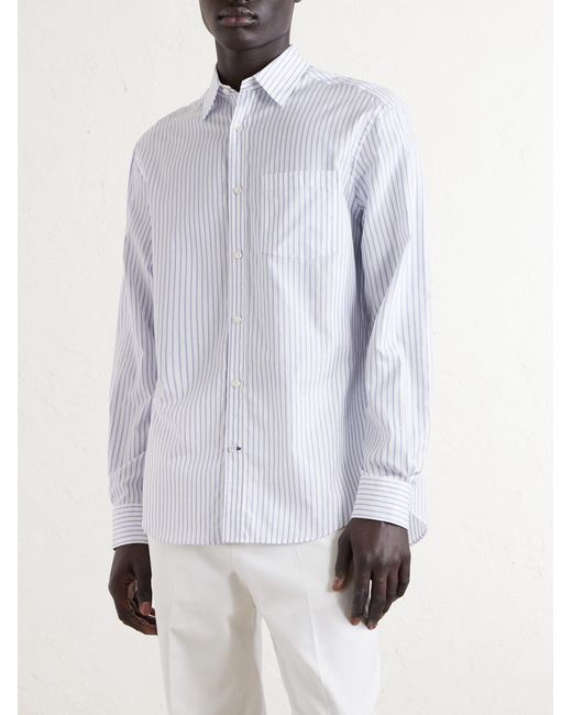 Dunhill White Striped Cotton Shirt for men