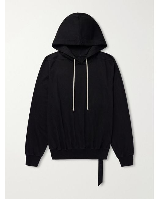 Rick Owens Blue Oversized Cotton-Jersey Hoodie for men