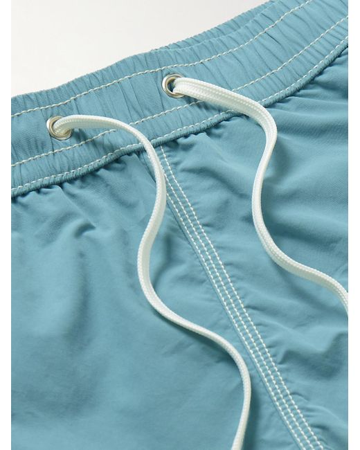 Hartford Blue Straight-leg Mid-length Swim Shorts for men