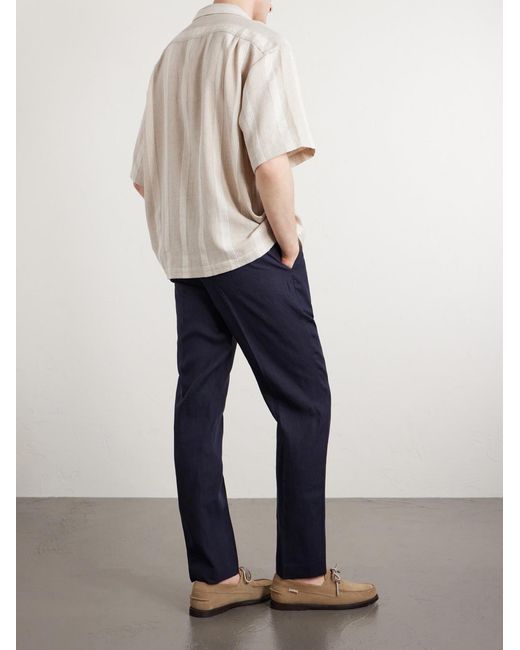 A Kind Of Guise Natural Samata Striped Cotton And Linen-Blend Shirt for men