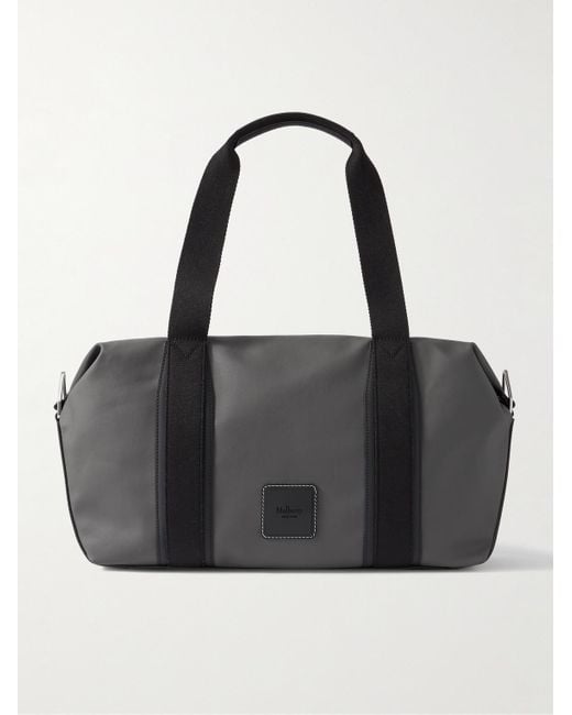 Mulberry Black Dalston Leather-Trimmed Coated-Canvas Holdall for men