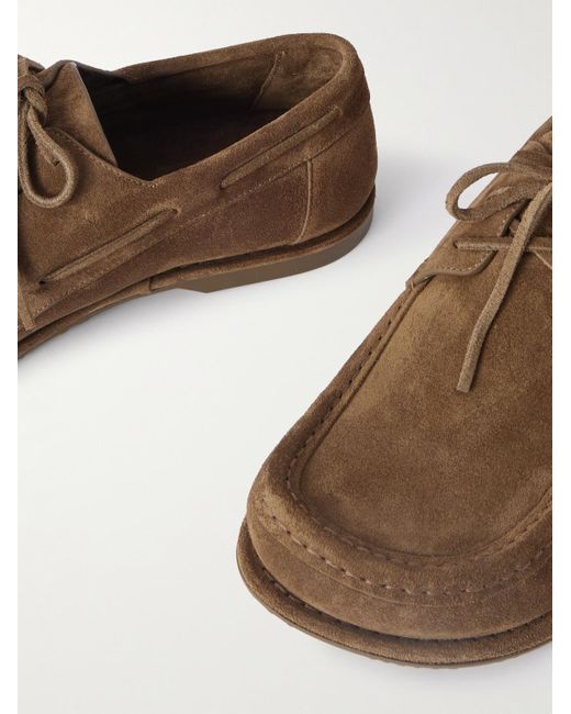 Loewe Brown Paula's Ibiza Campo Suede Boat Shoes for men