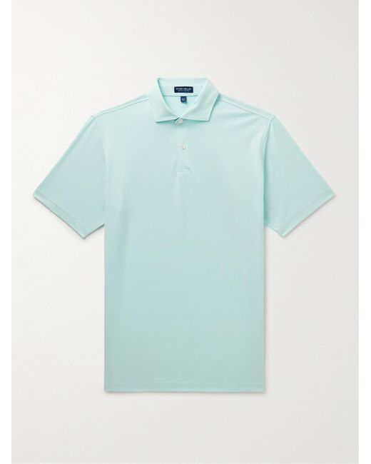 Peter Millar Blue Albatross Pima Cotton-blend Piqué Polo Shirt for men