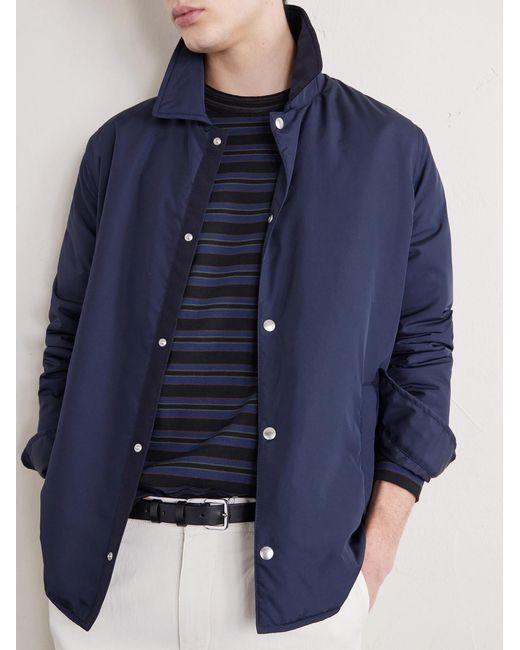 Slowear Blue Padded Shell Overshirt for men