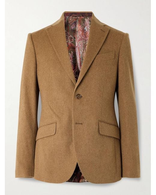 Etro Brown Roma Cashmere Blazer for men