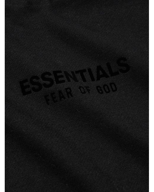Fear Of God Black Logo-appliquéd Cotton-blend Jersey Sweatshirt for men