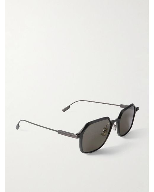 Occhiali Da Sole Polarizzati di Zegna in Gray da Uomo