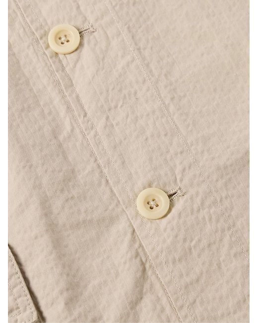 Sid Mashburn Natural Cotton-Seersucker Overshirt for men