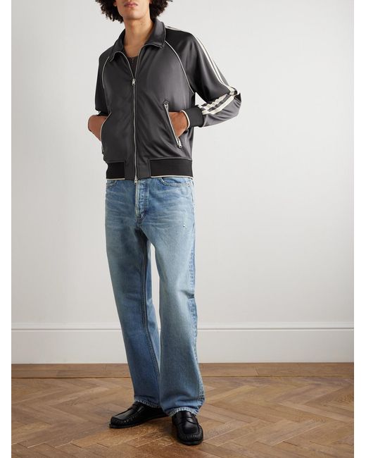Tom Ford Gray Striped Jersey Track Jacket for men