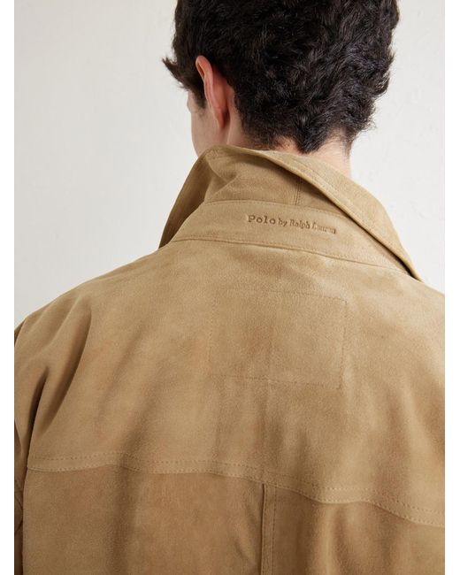 Polo Ralph Lauren Natural Panelled Suede Jacket for men