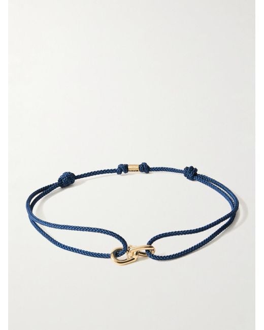 Luis Morais Metallic Small Twisted And Cord Bracelet for men