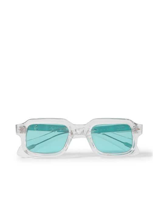 Jacques Marie Mage Blue Sandro Rectangular-Frame Acetate Sunglasses for men
