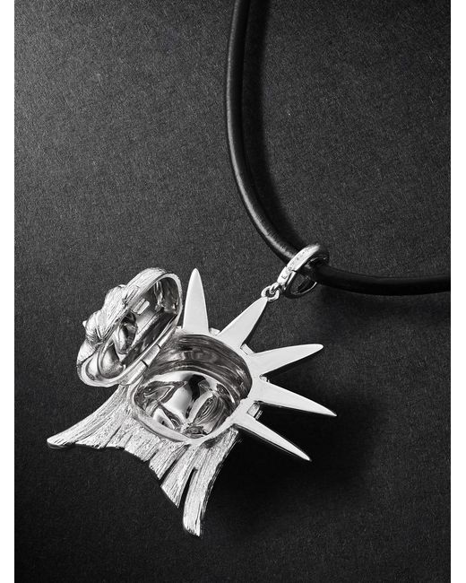 Annoushka Black Statue Of Liberty 18-Karat, Diamond And Tsavorite Pendant Necklace for men