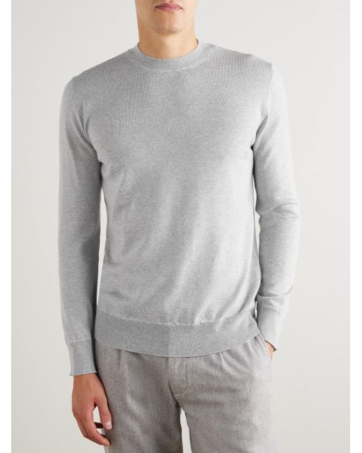 Eleventy White Slim-Fit Wool Sweater for men