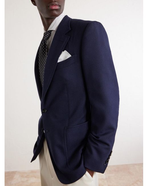 Tom Ford Blue Atticus Wool-Blend Blazer for men