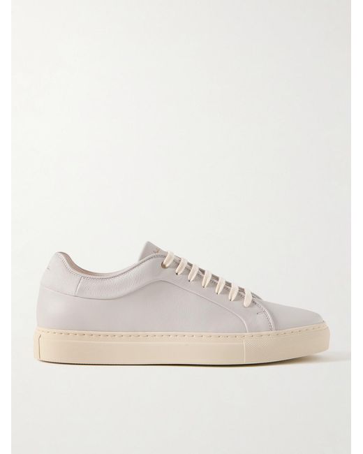 Paul Smith Natural Basso Lux Suede-Trimmed Leather Sneakers for men