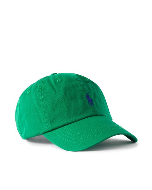 Polo Ralph Lauren Green Logo-embroidered Cotton-twill Baseball Cap for men