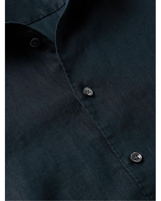 Theory Blue Irving Linen Shirt for men