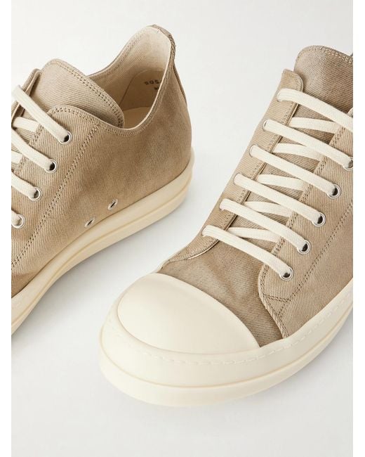Rick Owens Natural Ramones Denim Sneakers for men